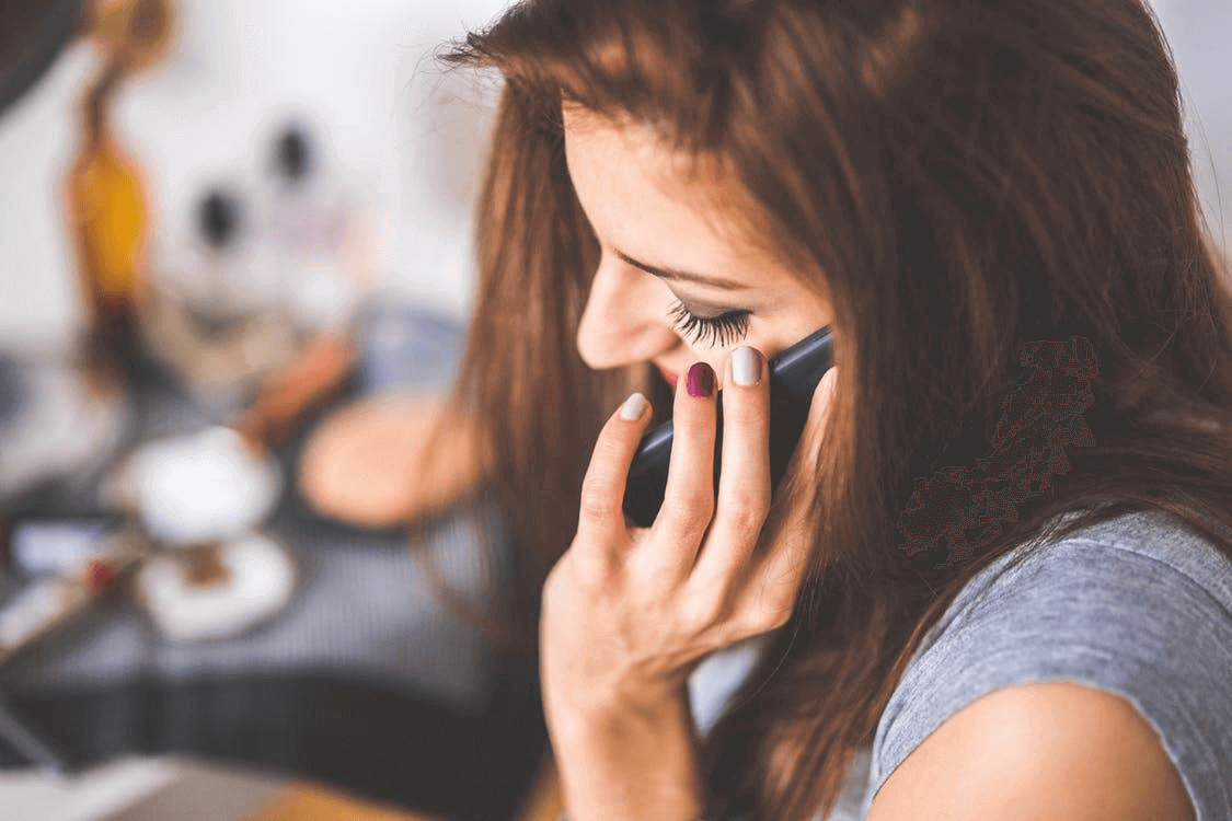 A girl speaking on the phone