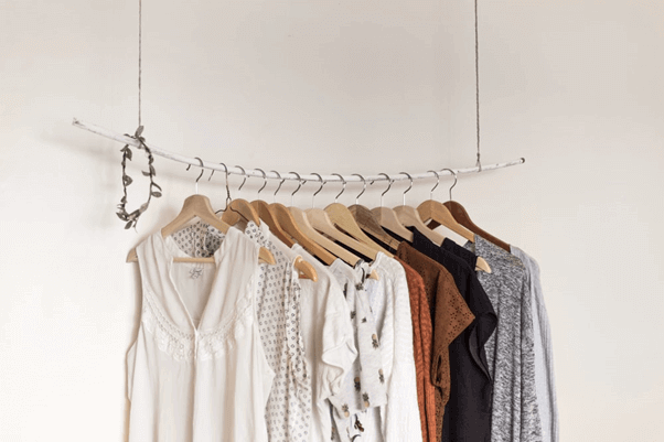 clothes on hangars