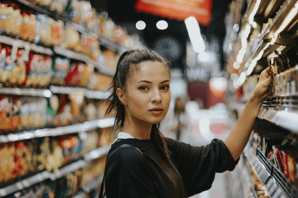 woman during shopping