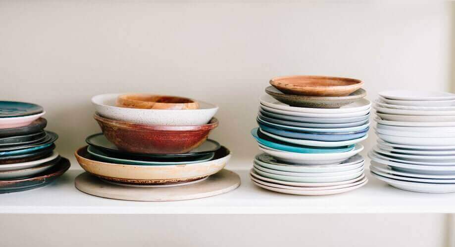 stacks of plates