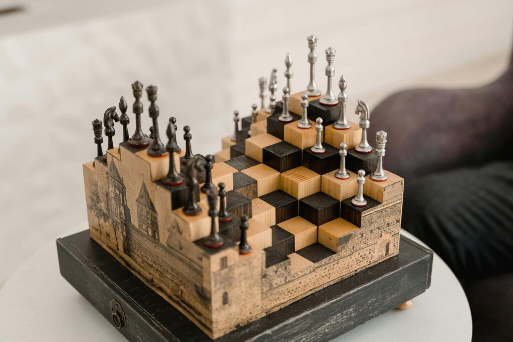 Elevated chess set